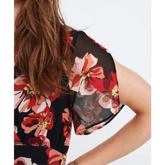 Madewell Tulip-Sleeve Mini Dress in French Rose Size 4 - Picture 4 of 7